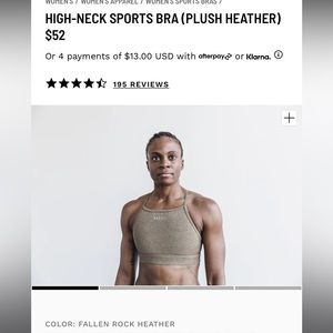 NoBull high neck sports bra (heathered) Size: S fallen rock